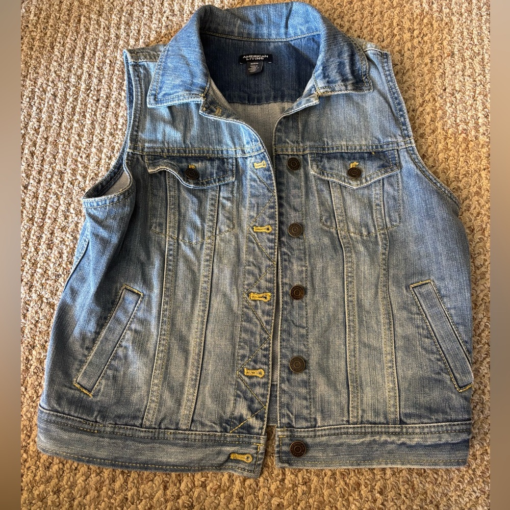 American Living Denim Vest